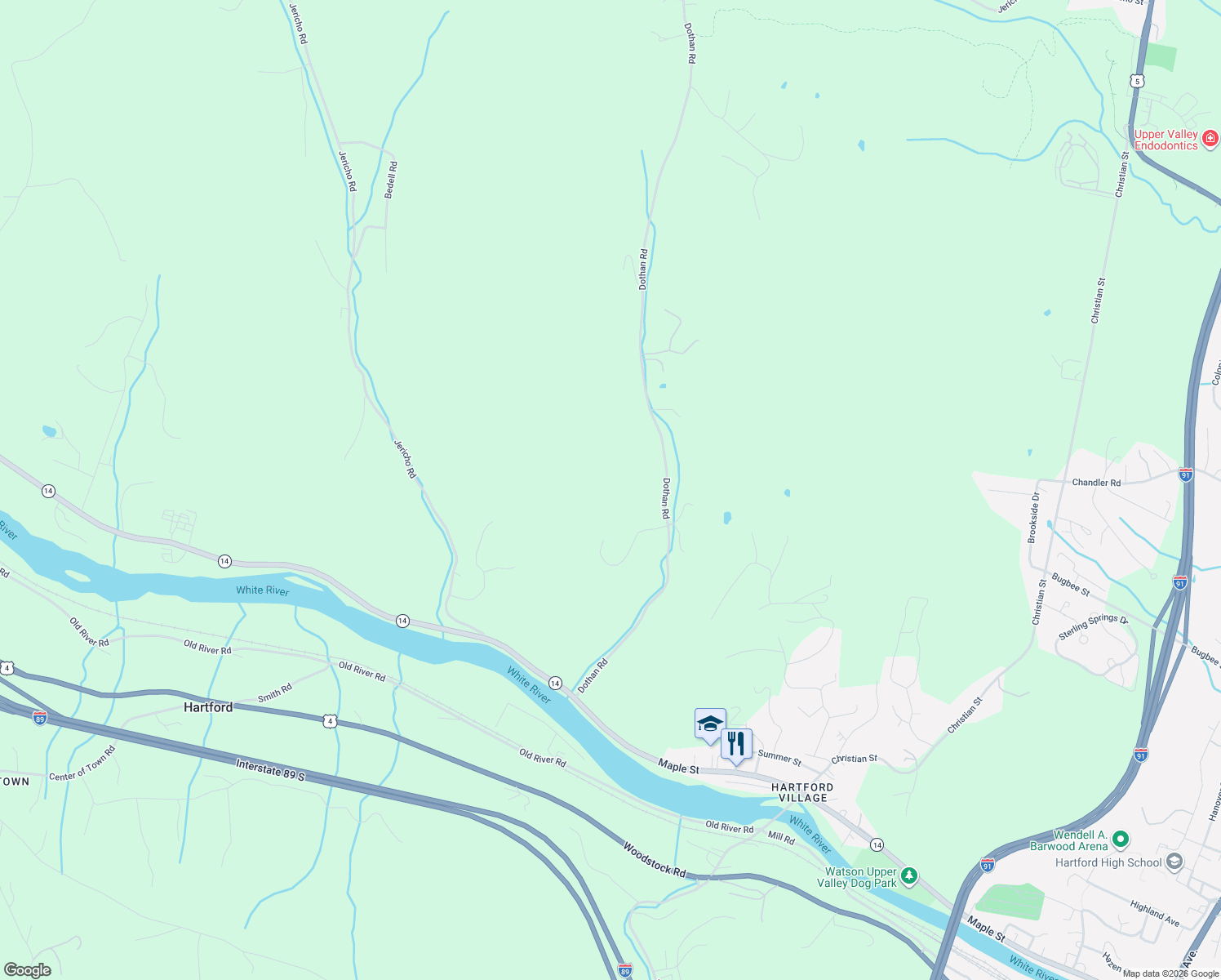 map of restaurants, bars, coffee shops, grocery stores, and more near in Hartford