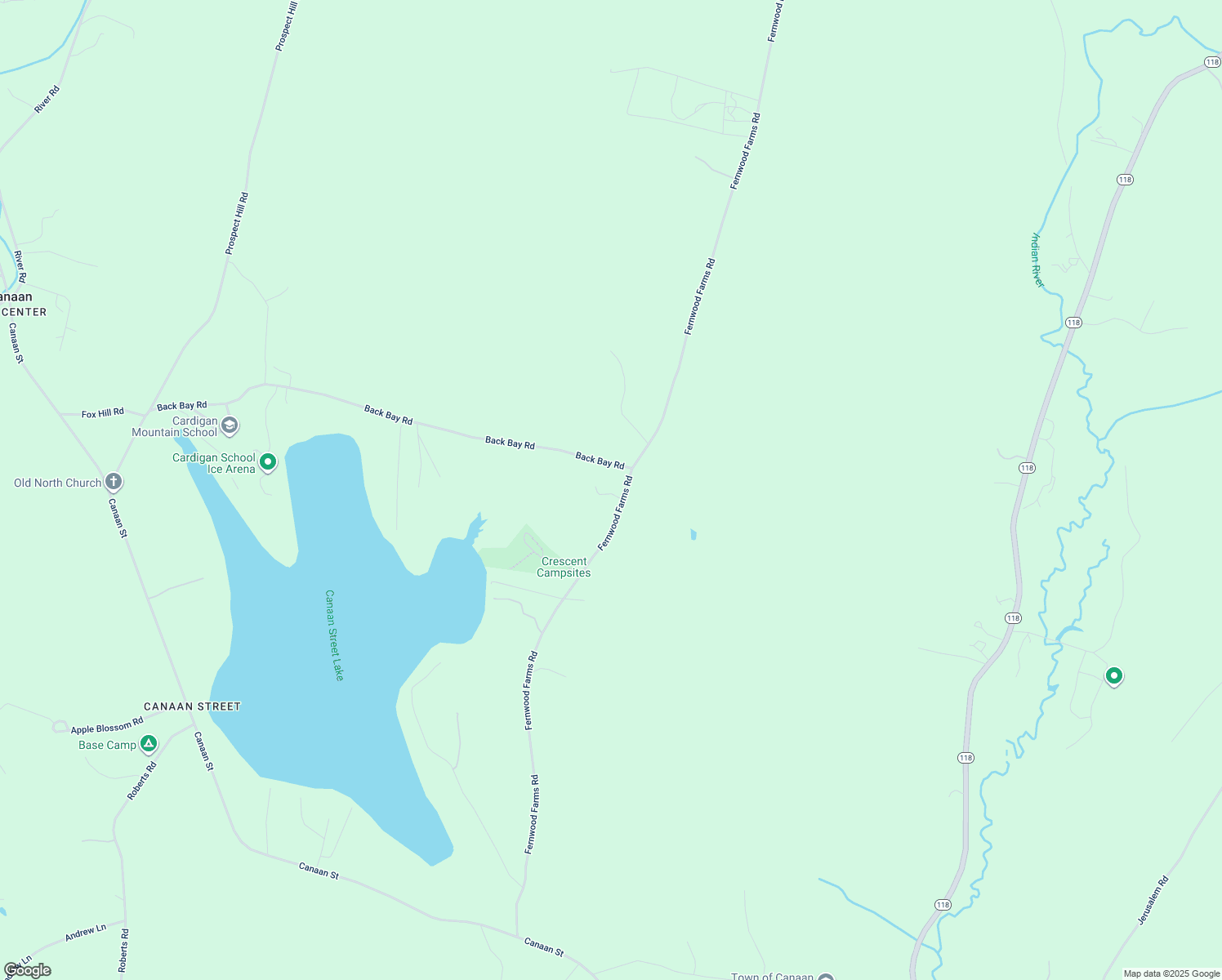 map of restaurants, bars, coffee shops, grocery stores, and more near 450 Fernwood Farms Road in Canaan