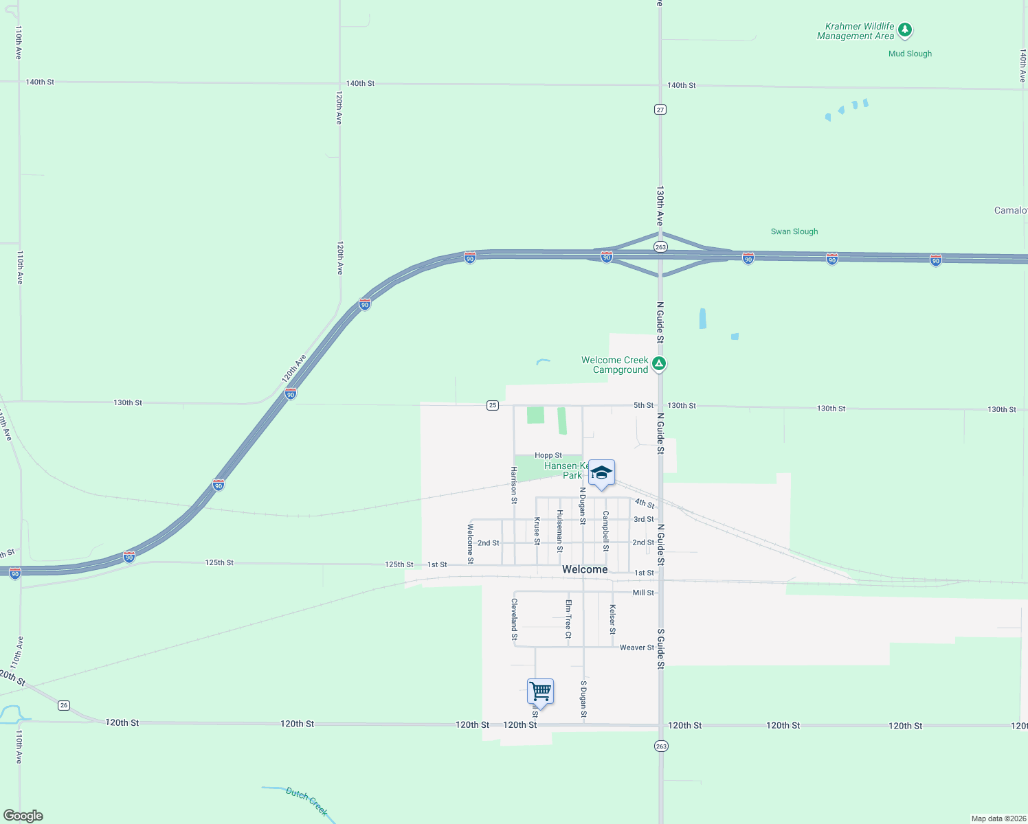 map of restaurants, bars, coffee shops, grocery stores, and more near 515 Harrison Street in Welcome