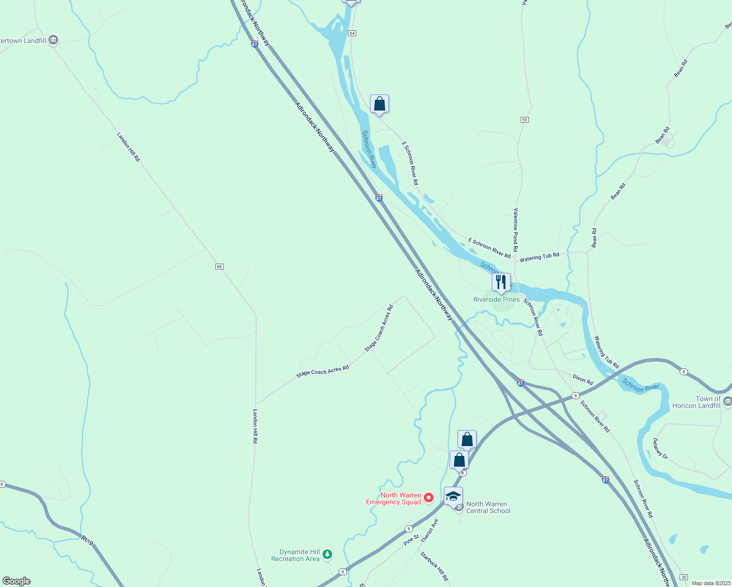map of restaurants, bars, coffee shops, grocery stores, and more near 171 Stage Coach Rd in Chestertown