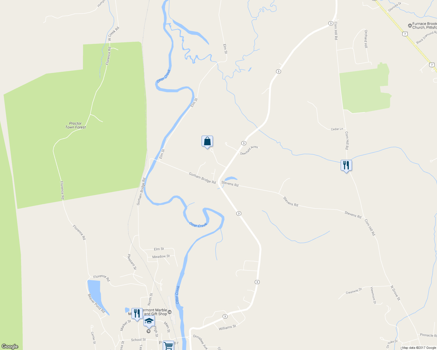 map of restaurants, bars, coffee shops, grocery stores, and more near 1920 Vermont 3 in Pittsford