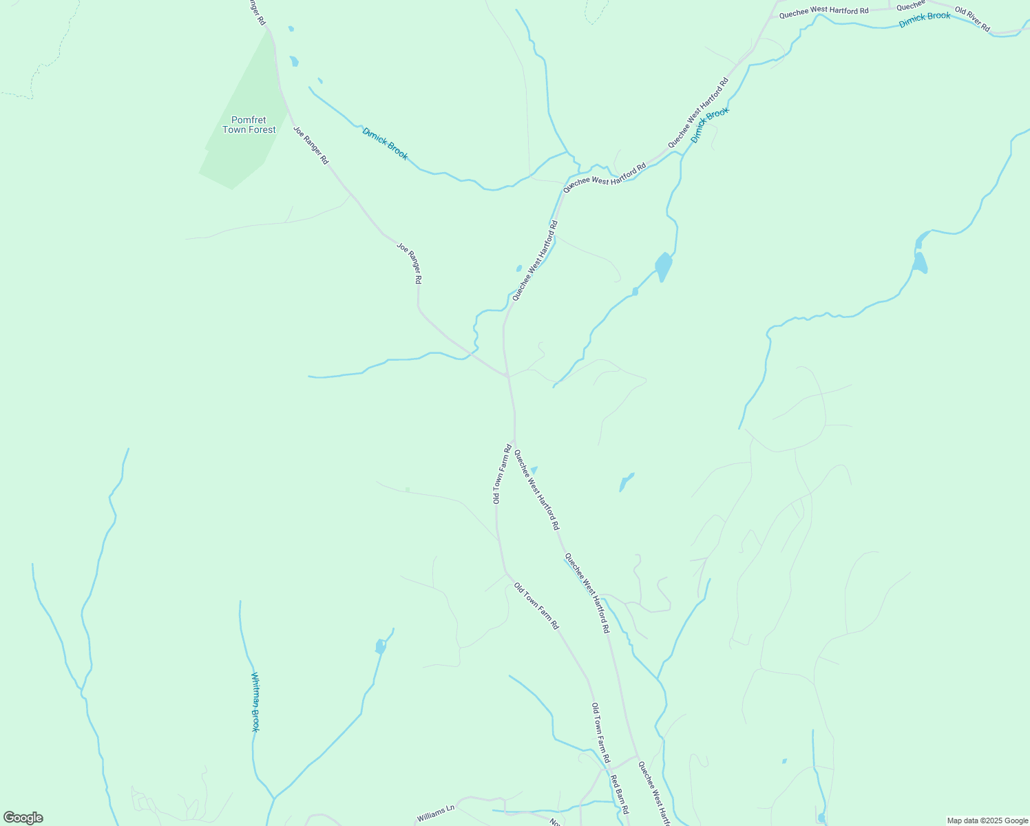 map of restaurants, bars, coffee shops, grocery stores, and more near Quechee West Hartford Road in Hartford