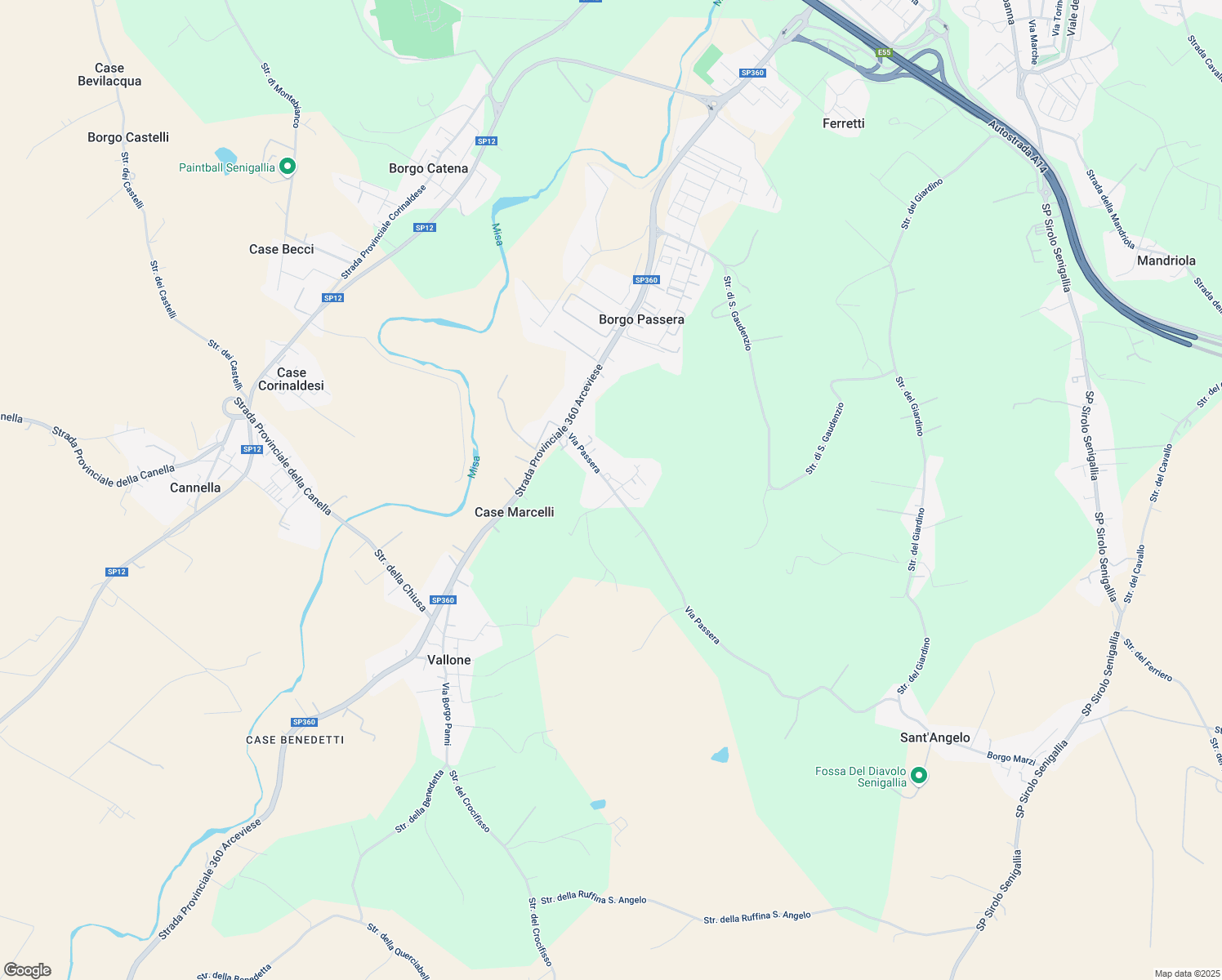 map of restaurants, bars, coffee shops, grocery stores, and more near 148 Via Passera in Borgo Passera