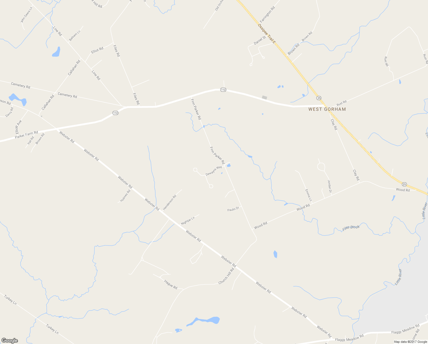 map of restaurants, bars, coffee shops, grocery stores, and more near 40 Dewayns Way in Gorham