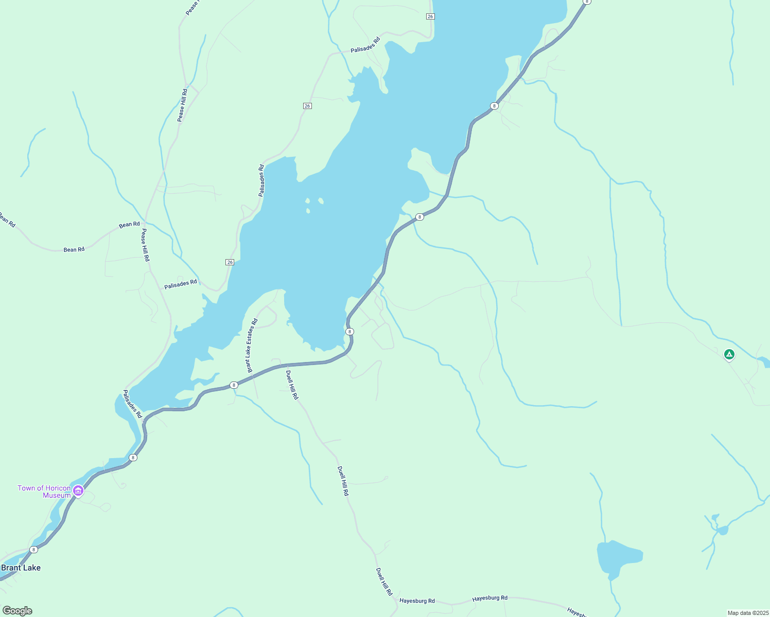 map of restaurants, bars, coffee shops, grocery stores, and more near 26 Butler Loop in Brant Lake