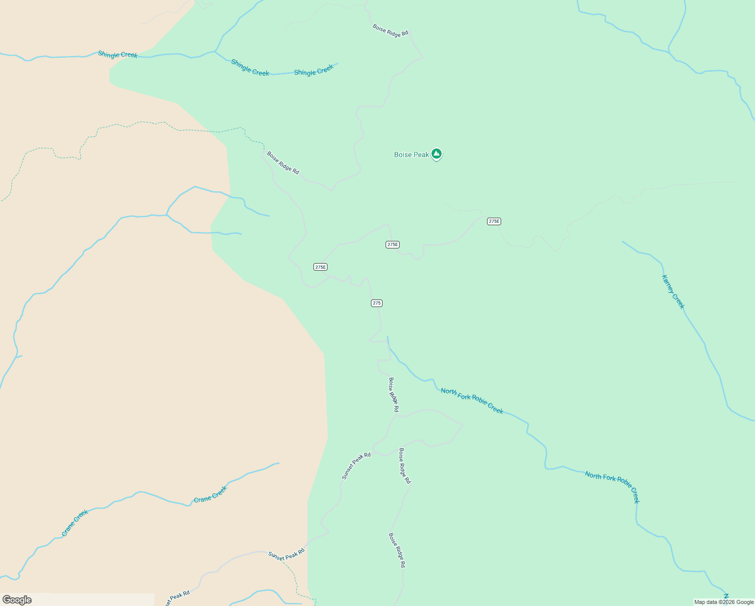 map of restaurants, bars, coffee shops, grocery stores, and more near Boise Ridge Road in Boise