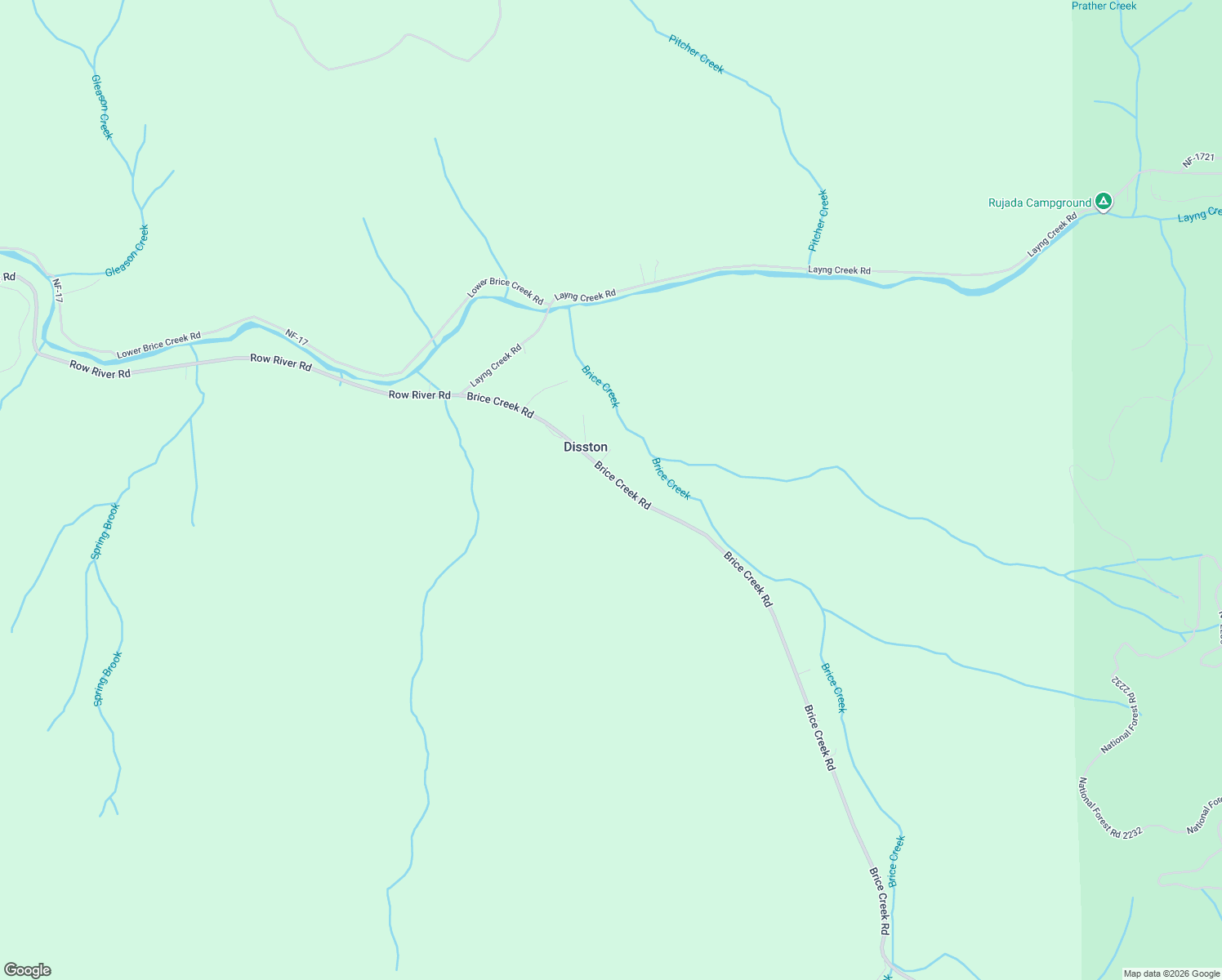 map of restaurants, bars, coffee shops, grocery stores, and more near 39910 Brice Creek Road in Culp Creek