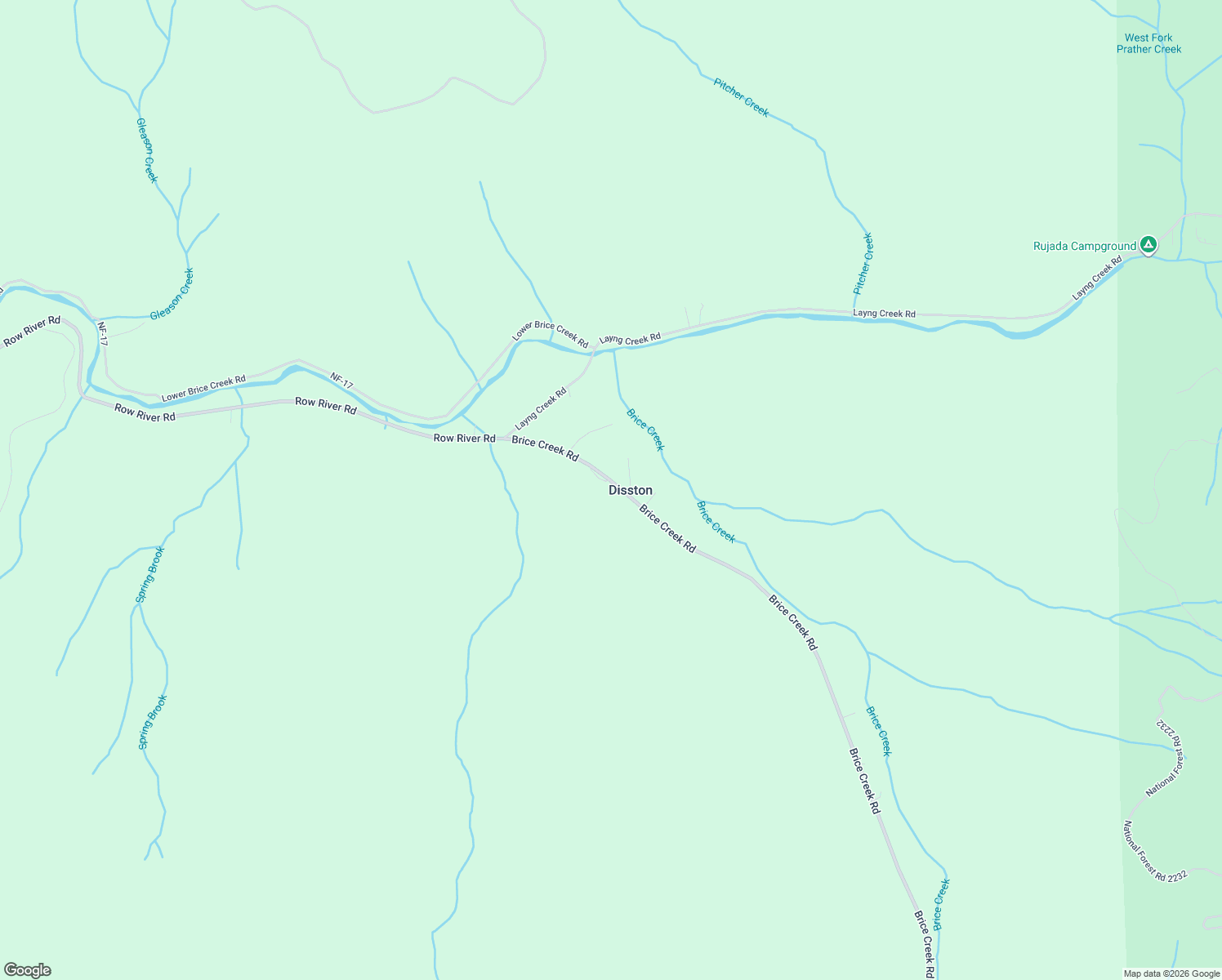 map of restaurants, bars, coffee shops, grocery stores, and more near 39910 Brice Creek Road in Culp Creek