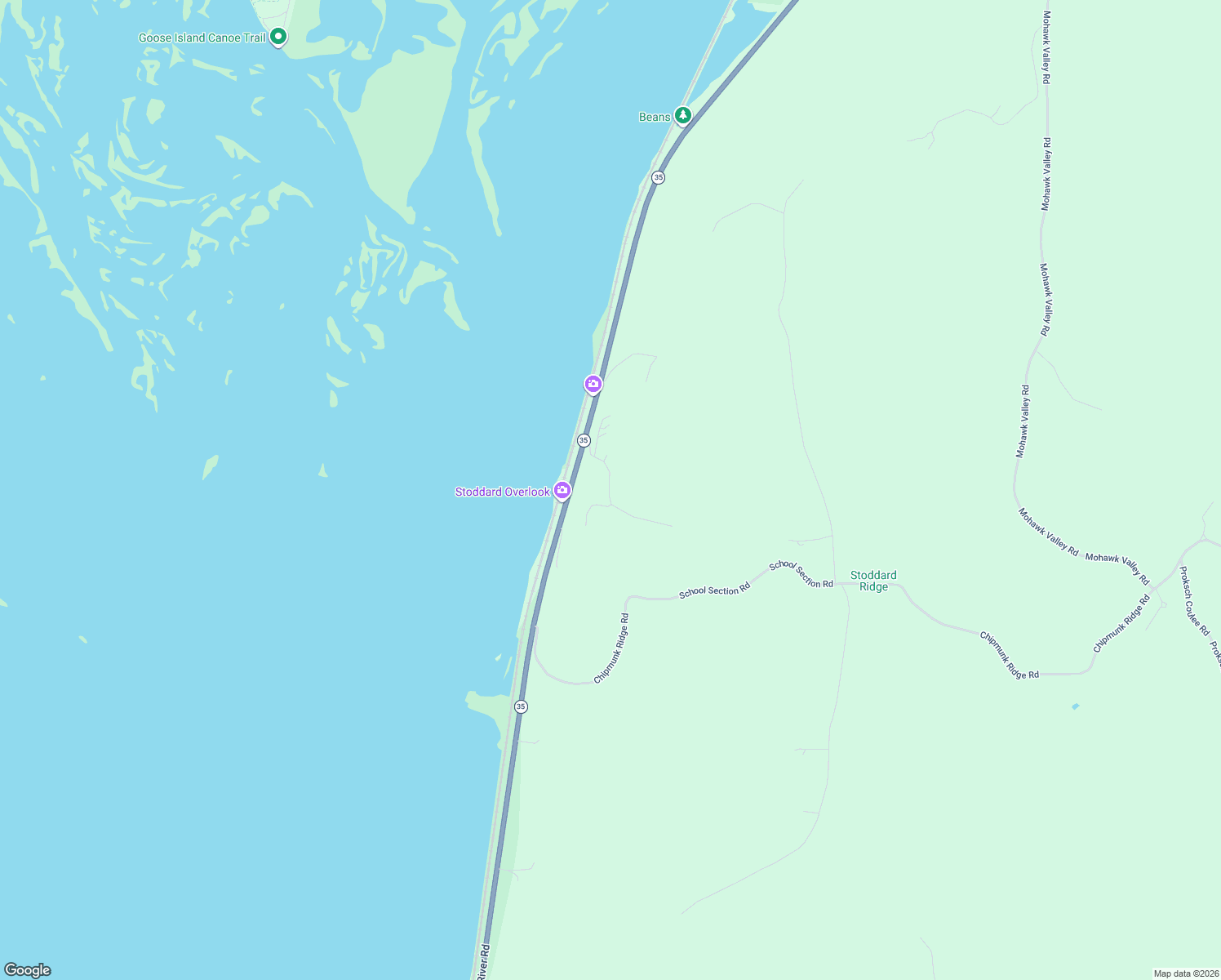 map of restaurants, bars, coffee shops, grocery stores, and more near 12968 Pebble Valley Road in Stoddard
