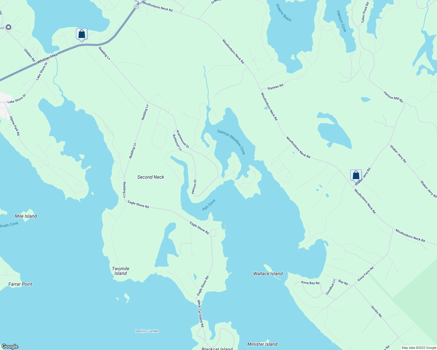 map of restaurants, bars, coffee shops, grocery stores, and more near 189 Krainewood Drive in Moultonborough