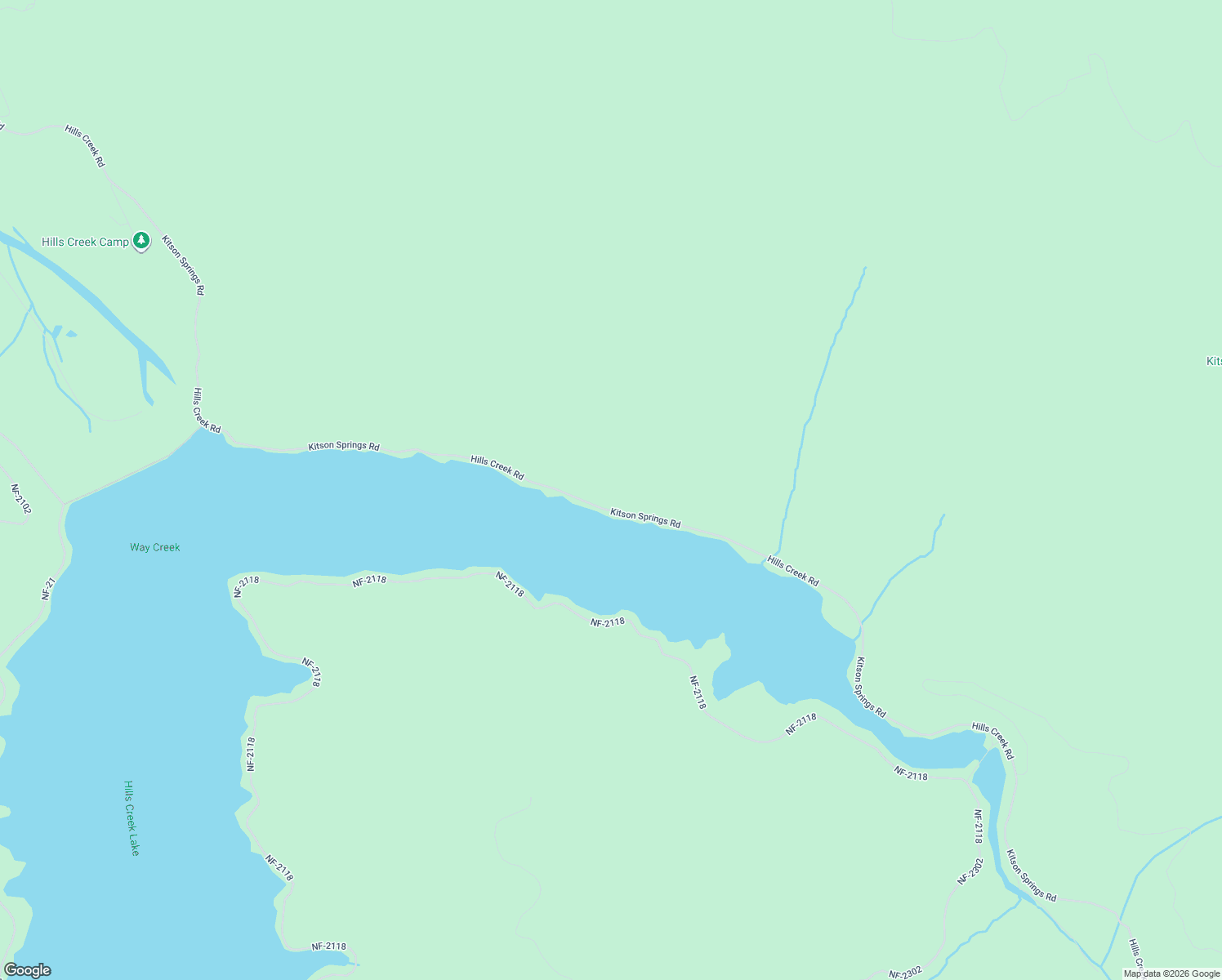 map of restaurants, bars, coffee shops, grocery stores, and more near 49867 Hills Creek Road in Oakridge