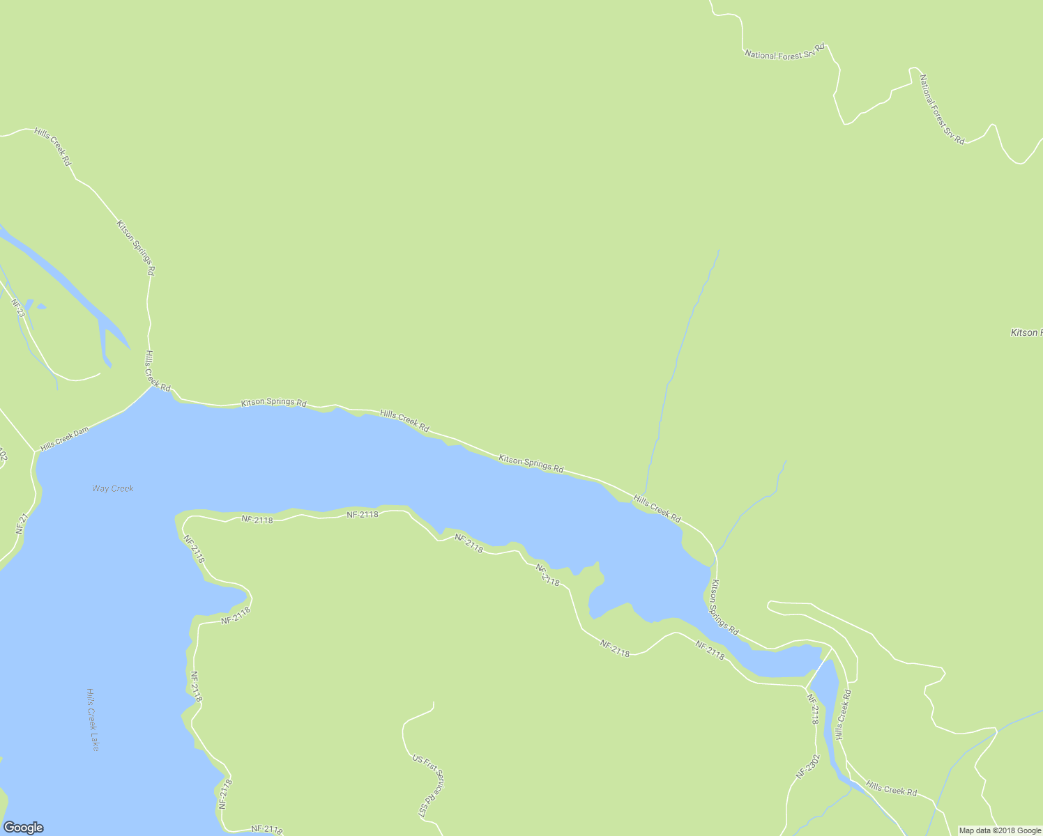 map of restaurants, bars, coffee shops, grocery stores, and more near 49867 Hills Creek Road in Oakridge