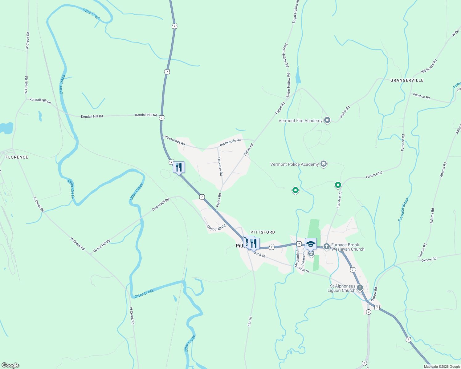 map of restaurants, bars, coffee shops, grocery stores, and more near 244 Plains Road in Pittsford