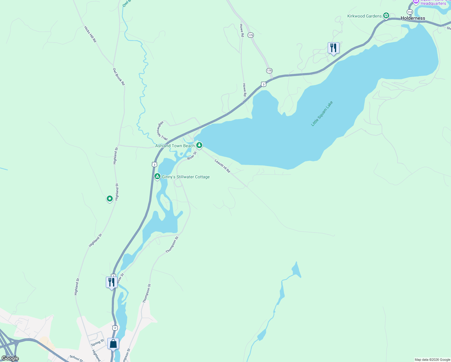map of restaurants, bars, coffee shops, grocery stores, and more near 17-71 Ridge Road in Ashland