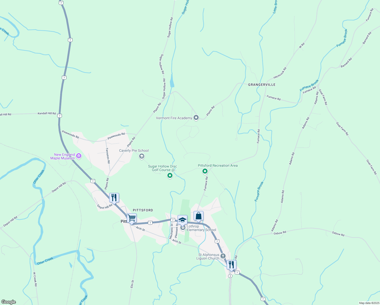 map of restaurants, bars, coffee shops, grocery stores, and more near 317 Sanitorium Road in Pittsford