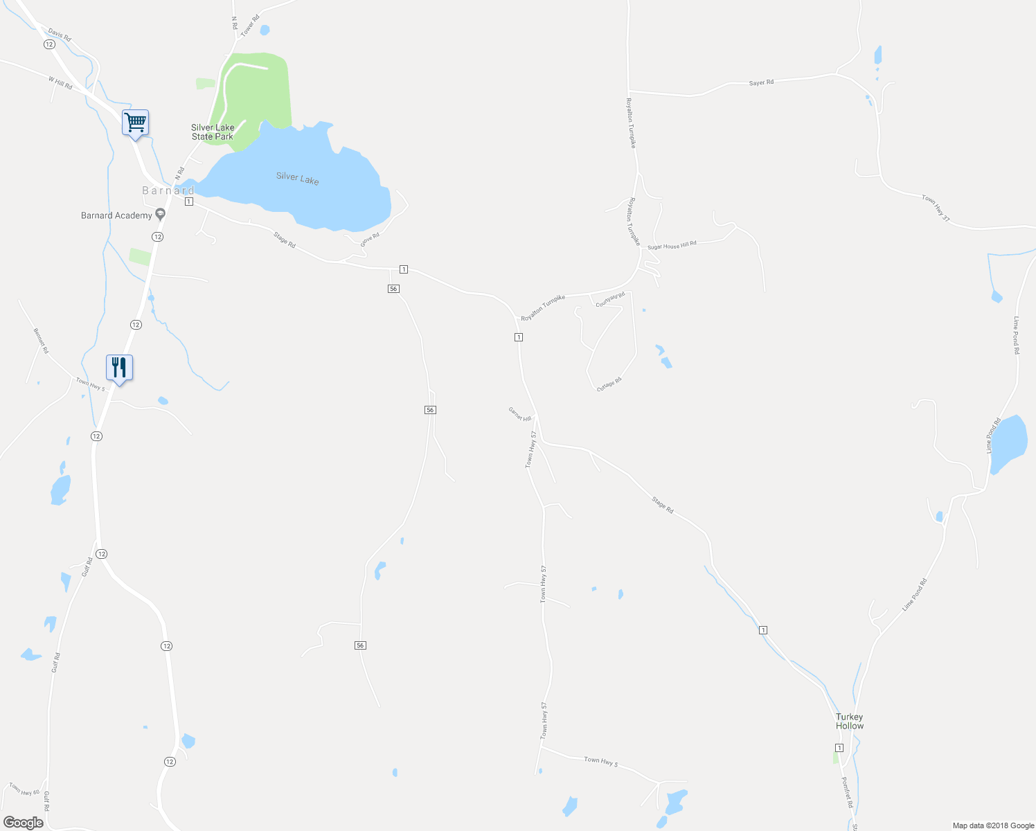 map of restaurants, bars, coffee shops, grocery stores, and more near Garnet Hill in Woodstock