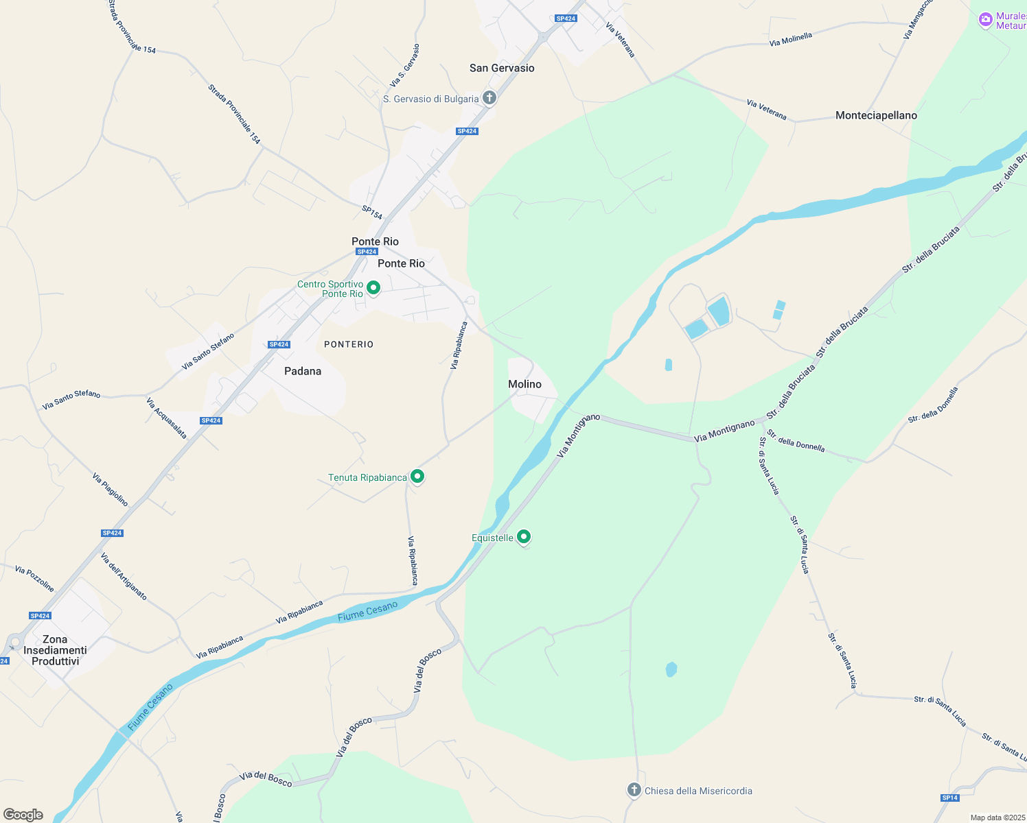 map of restaurants, bars, coffee shops, grocery stores, and more near 20 Via Molino di Monterado in Monterado