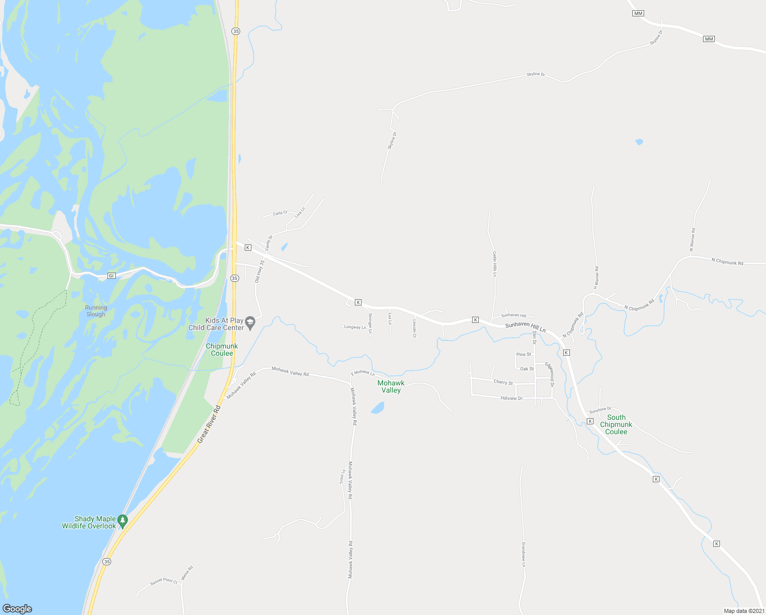 map of restaurants, bars, coffee shops, grocery stores, and more near 4933 County Road K in Stoddard