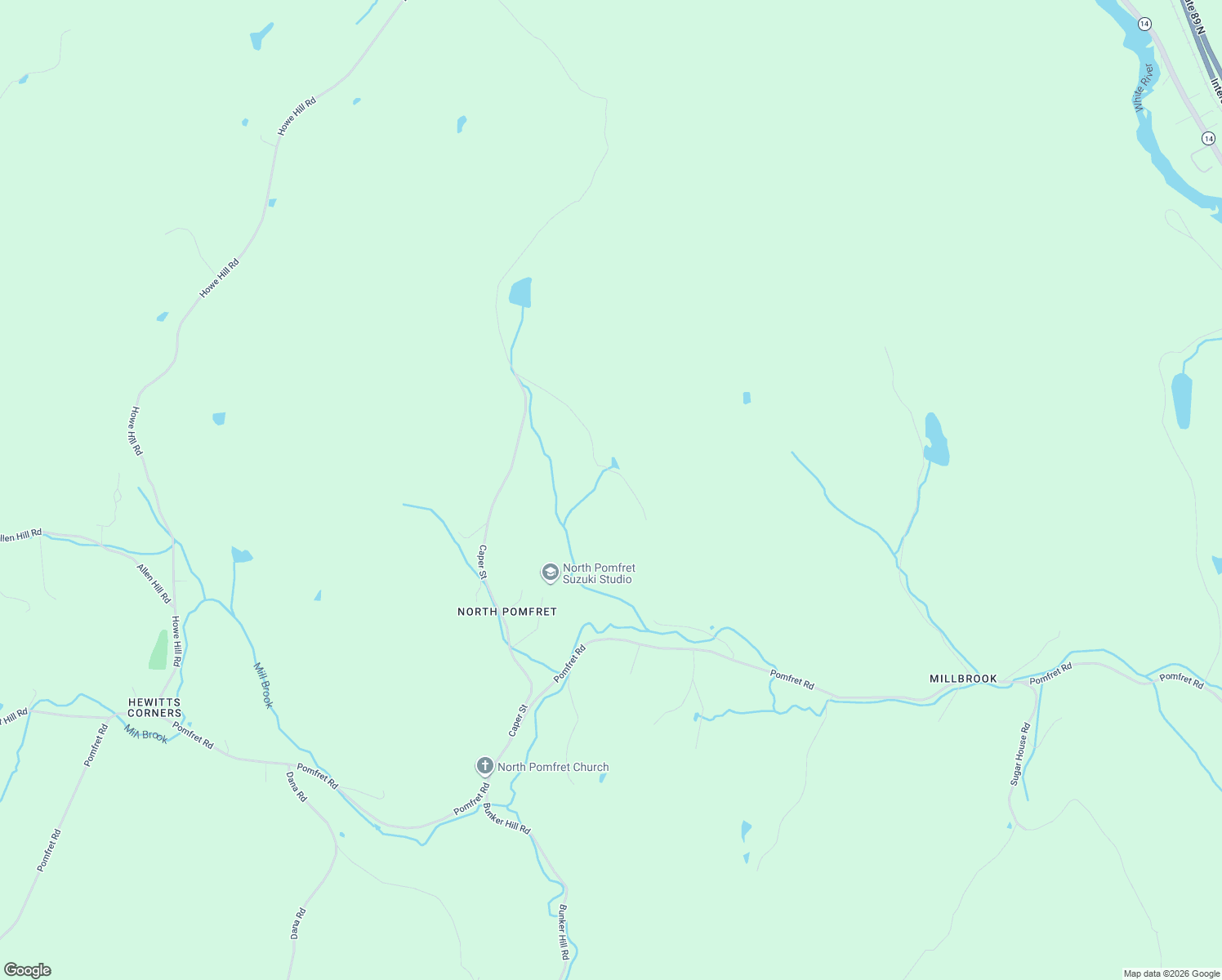 map of restaurants, bars, coffee shops, grocery stores, and more near 519 Cherry Hill Road in Pomfret