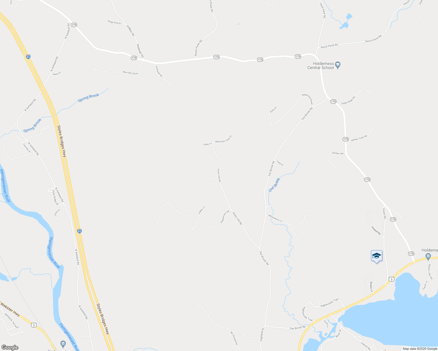 map of restaurants, bars, coffee shops, grocery stores, and more near 181 Hicks Hill Road in Ashland