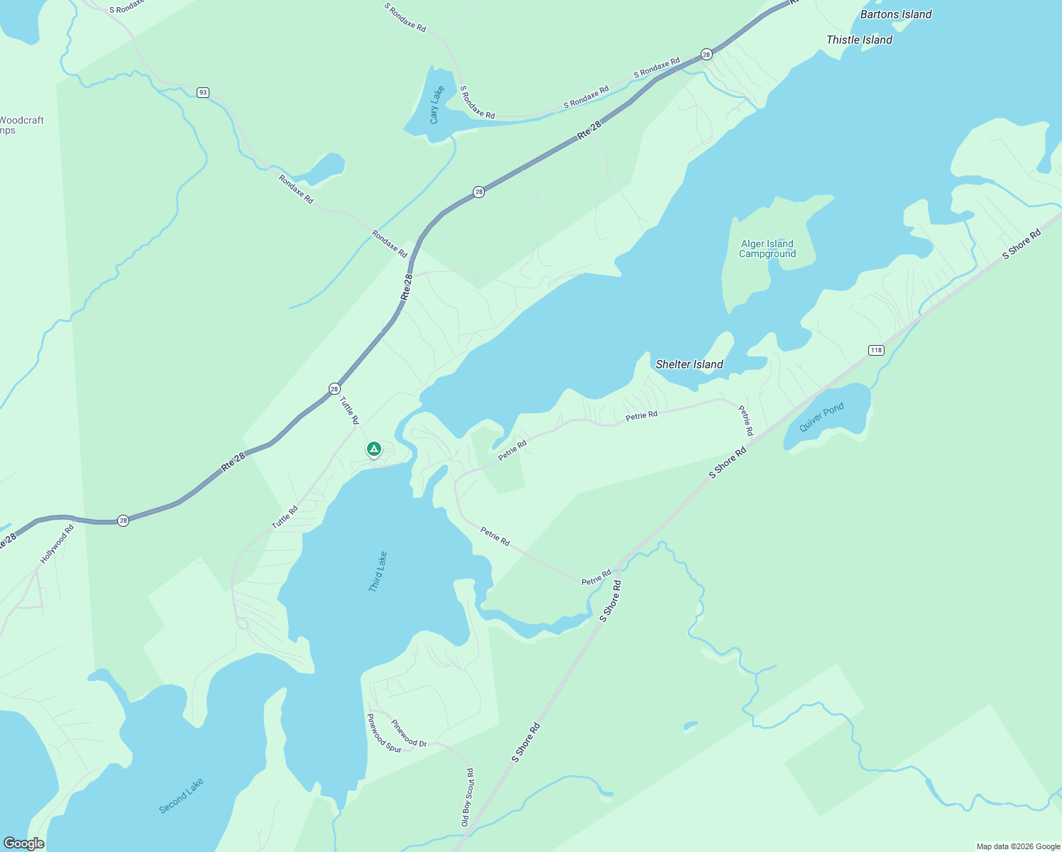 map of restaurants, bars, coffee shops, grocery stores, and more near 345 Petrie Road in Old Forge