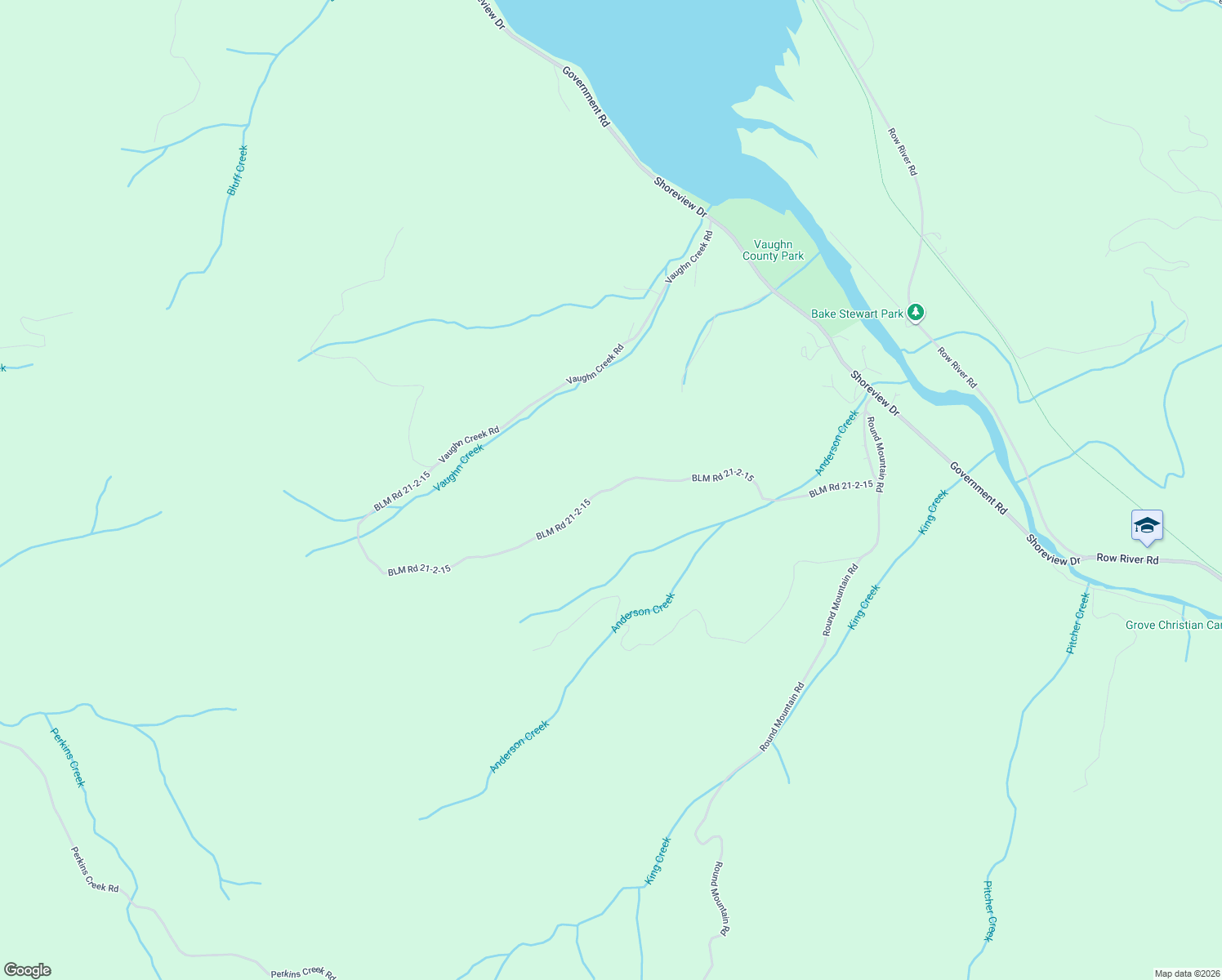 map of restaurants, bars, coffee shops, grocery stores, and more near BLM Road 21-2-15 in Lane County