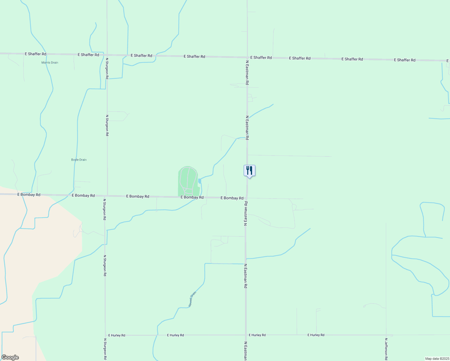 map of restaurants, bars, coffee shops, grocery stores, and more near 4559 North Keen Court in Midland