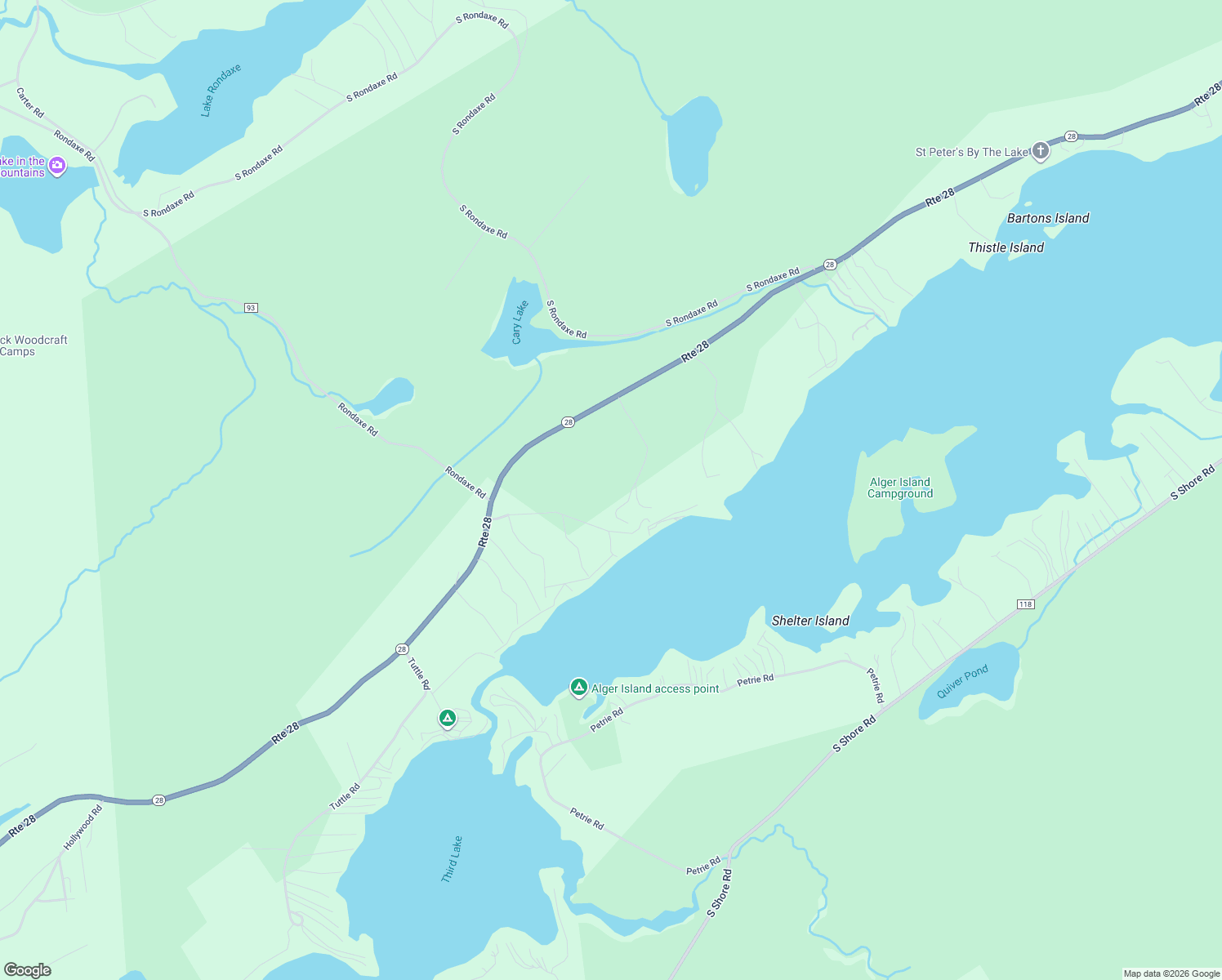 map of restaurants, bars, coffee shops, grocery stores, and more near 136 Tee-O-Wana Road in Old Forge