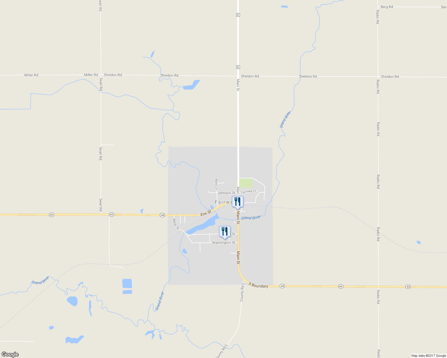 map of restaurants, bars, coffee shops, grocery stores, and more near 705 Countryside Court in Fairwater