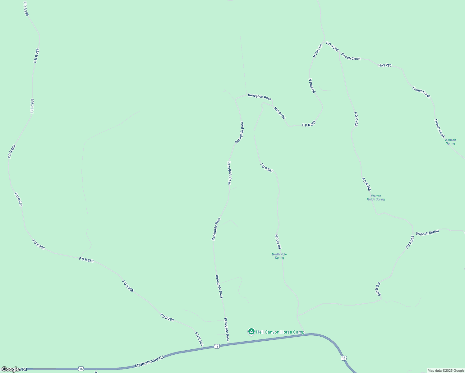 map of restaurants, bars, coffee shops, grocery stores, and more near 25132 Renegade Pass in Custer