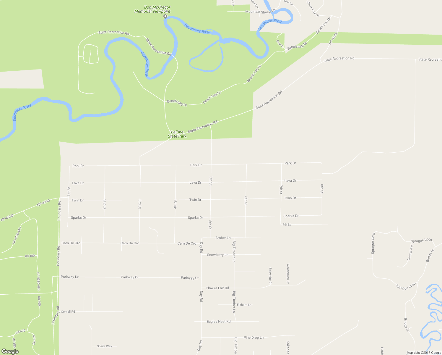 map of restaurants, bars, coffee shops, grocery stores, and more near 16080 Lava Drive in La Pine