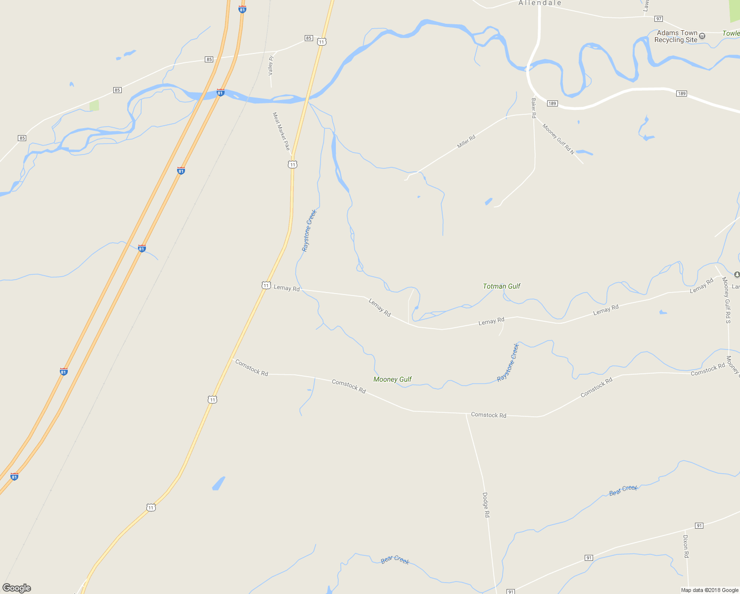 map of restaurants, bars, coffee shops, grocery stores, and more near 17102 Lemay Road in Adams