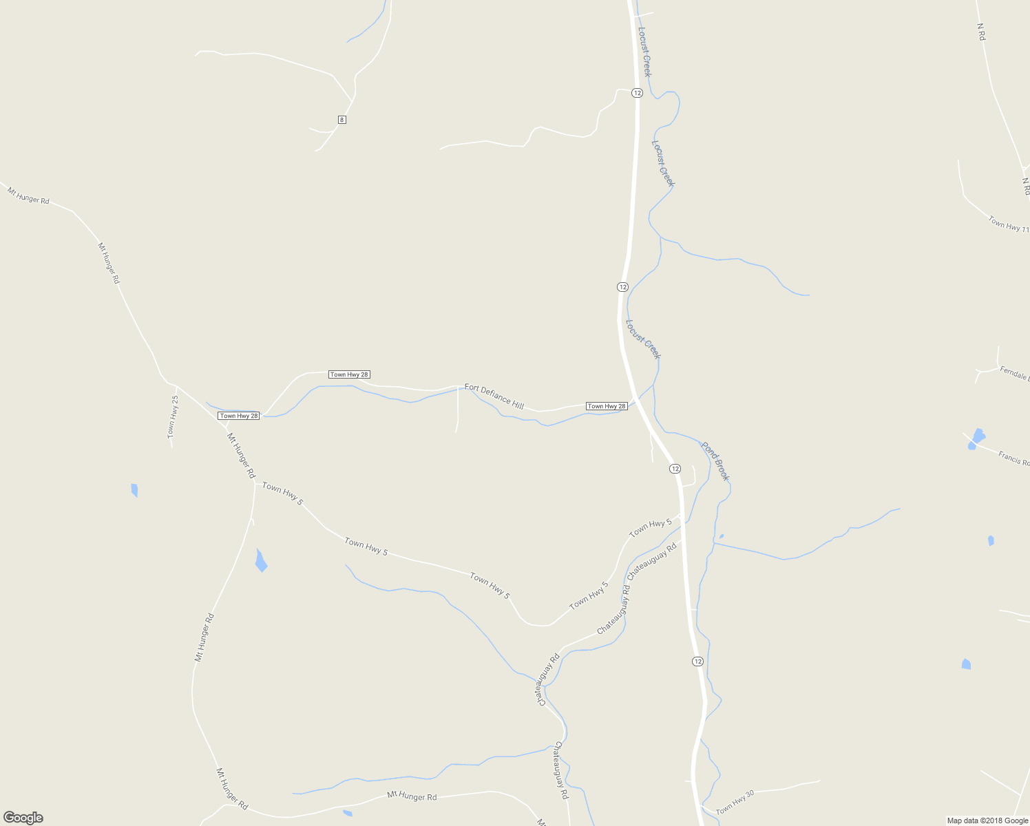 map of restaurants, bars, coffee shops, grocery stores, and more near 389 Fort Defiance Hill in Bethel