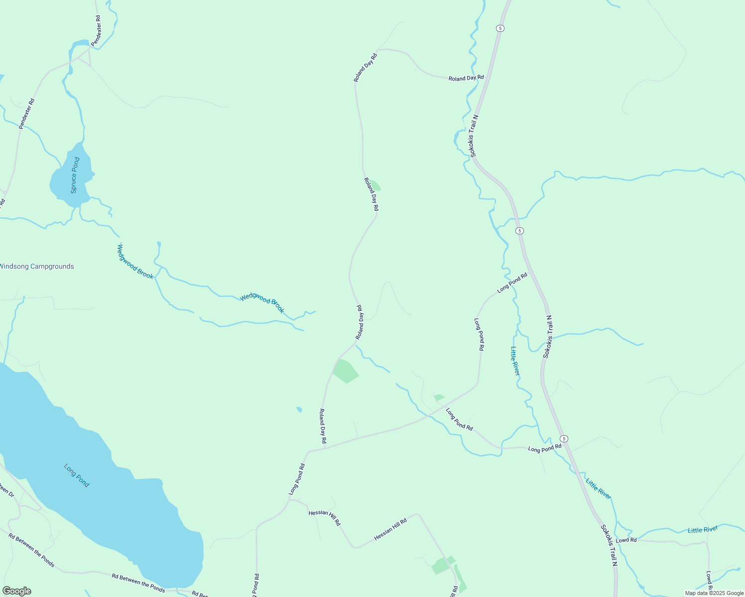 map of restaurants, bars, coffee shops, grocery stores, and more near 362 Roland Day Road in Cornish