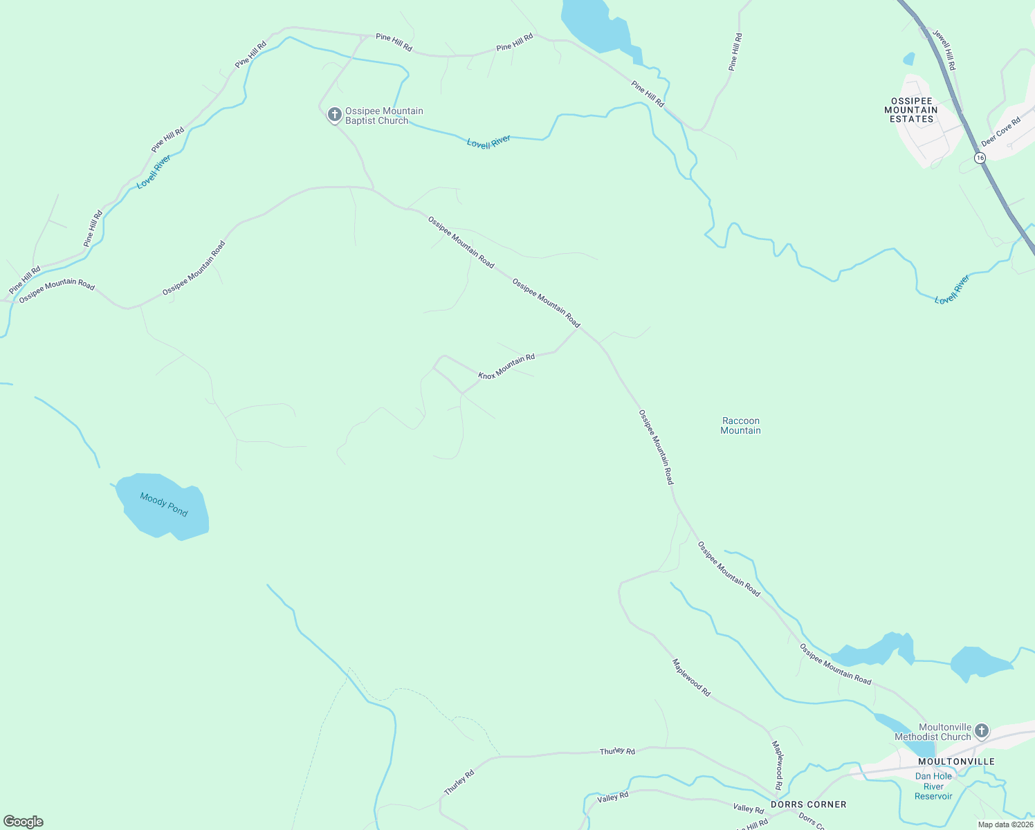 map of restaurants, bars, coffee shops, grocery stores, and more near 23 Passaconway Road in Ossipee