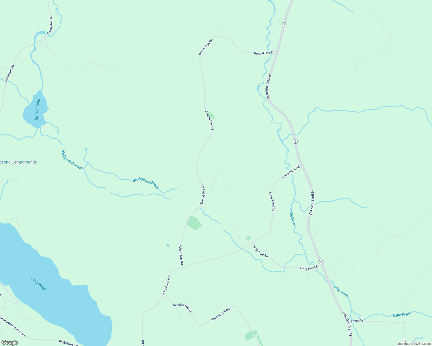 map of restaurants, bars, coffee shops, grocery stores, and more near 362 Roland Day Road in Cornish