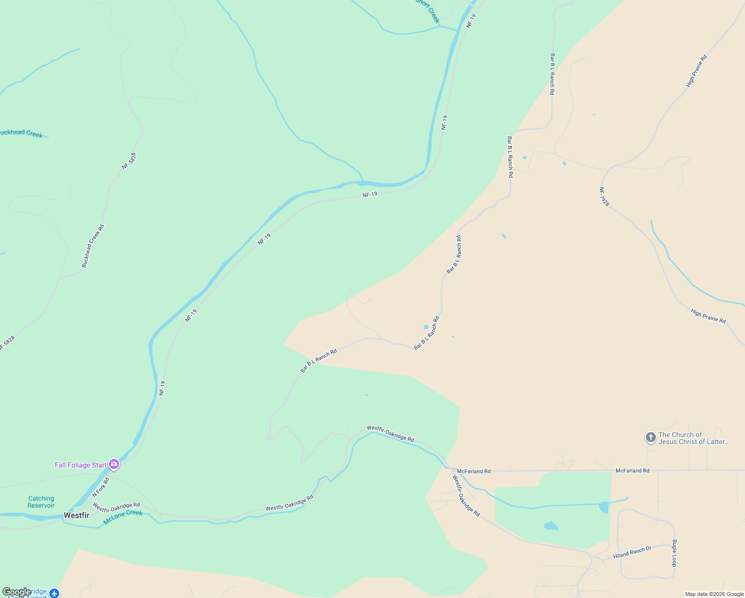 map of restaurants, bars, coffee shops, grocery stores, and more near 77220 Bar B L Ranch Road in Westfir