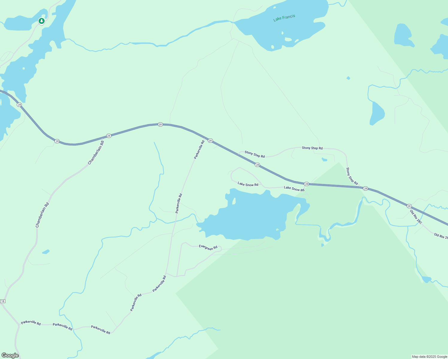 map of restaurants, bars, coffee shops, grocery stores, and more near 209 Lake Snow Road in Indian Lake