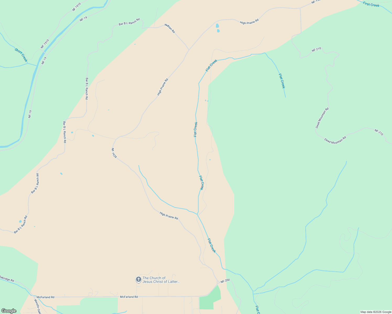 map of restaurants, bars, coffee shops, grocery stores, and more near 77500 Brock Rd in Oakridge