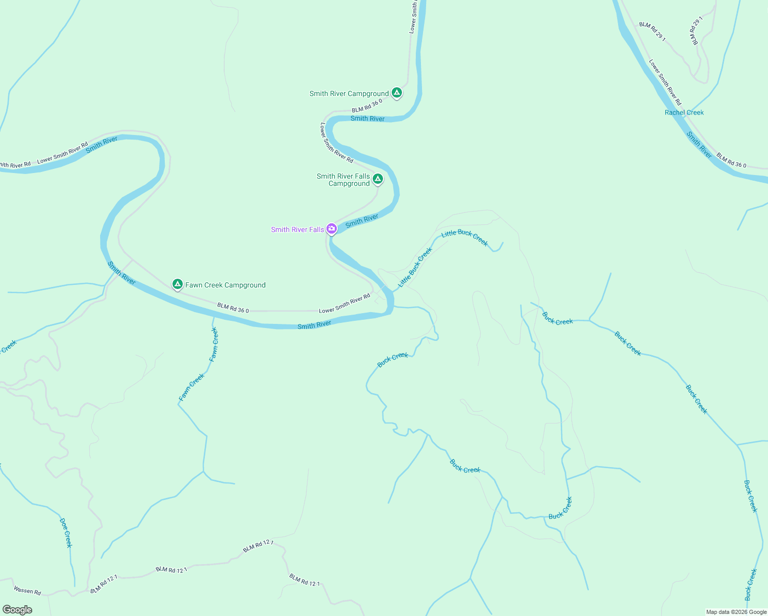 map of restaurants, bars, coffee shops, grocery stores, and more near 27285 Lower Smith River Road in Reedsport