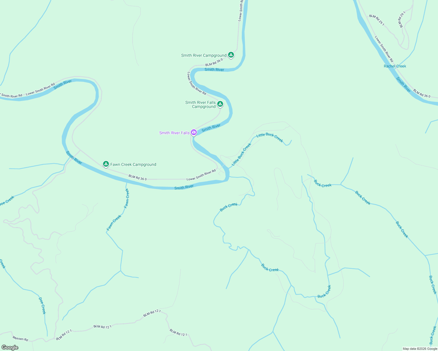 map of restaurants, bars, coffee shops, grocery stores, and more near 27285 Lower Smith River Road in Reedsport