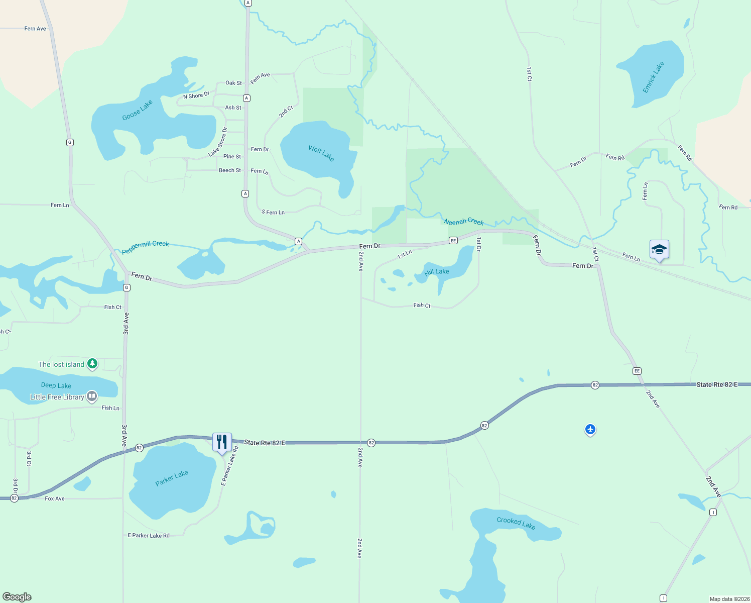 map of restaurants, bars, coffee shops, grocery stores, and more near 198 Fish Court in Oxford