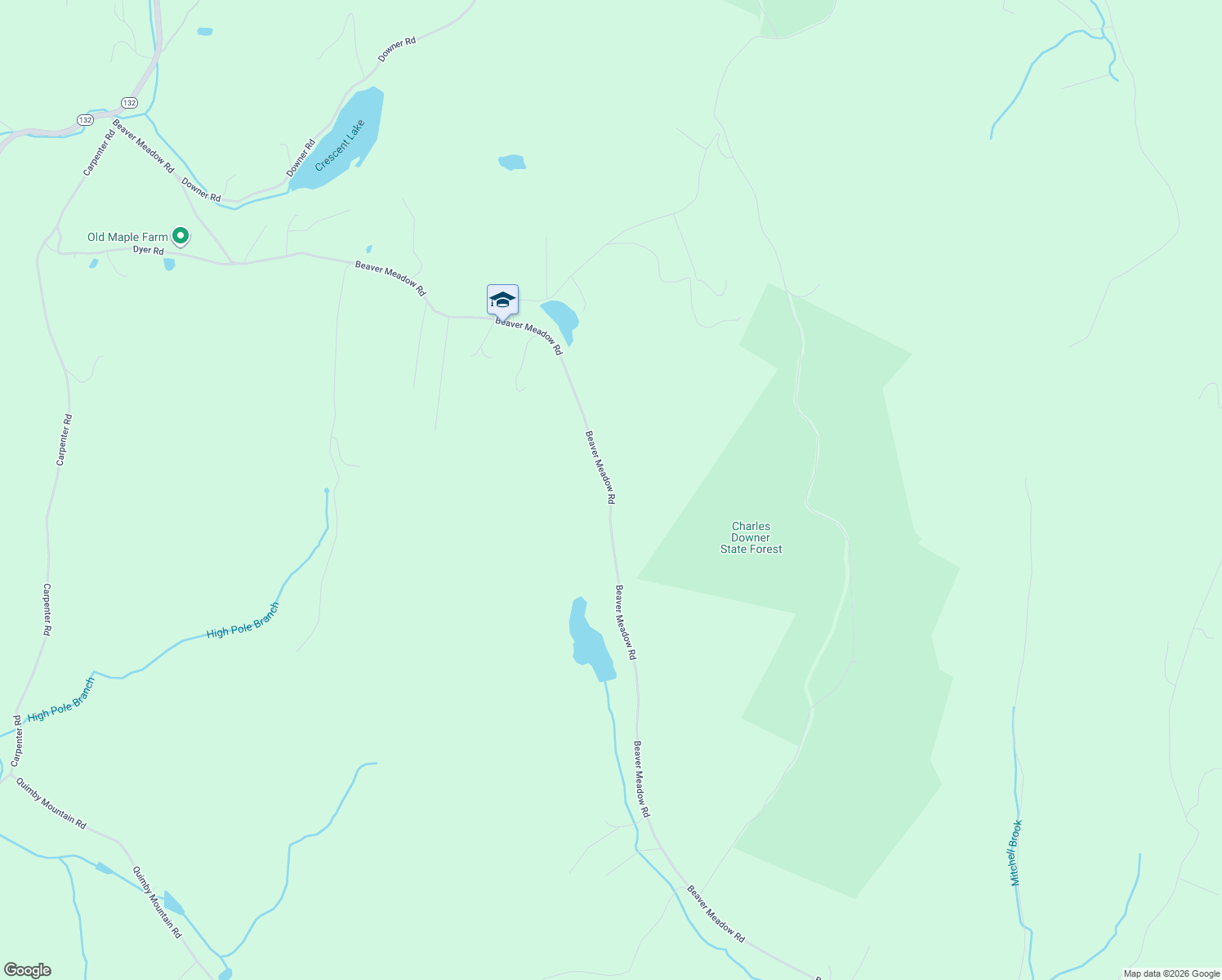 map of restaurants, bars, coffee shops, grocery stores, and more near 1816 Beaver Meadow Road in Sharon