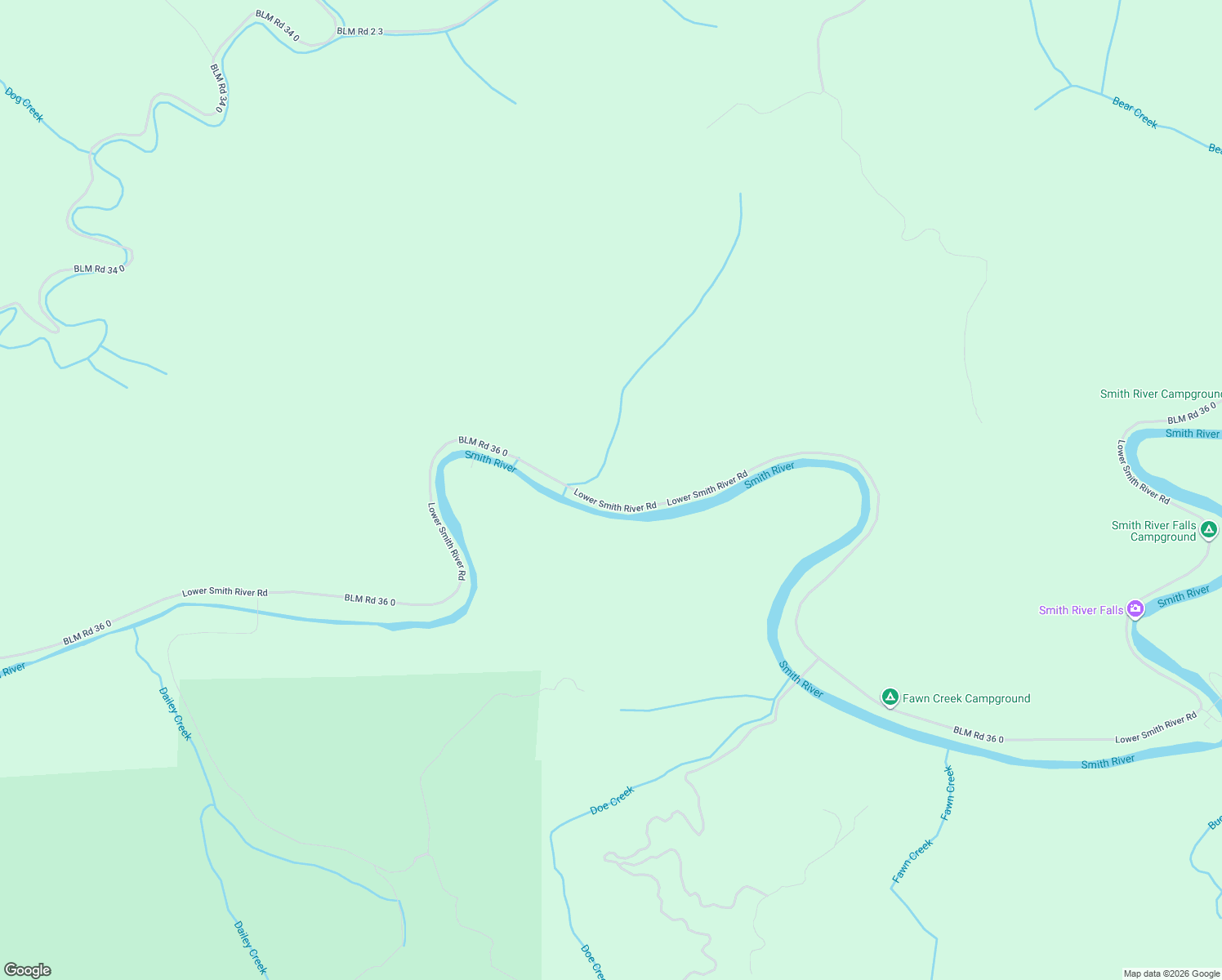 map of restaurants, bars, coffee shops, grocery stores, and more near 24608 Lower Smith River Road in Reedsport