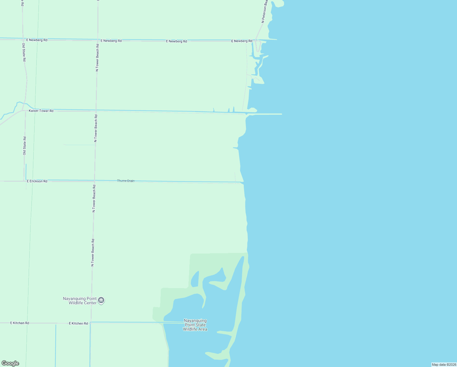 map of restaurants, bars, coffee shops, grocery stores, and more near 2995 East Erickson Road in Pinconning