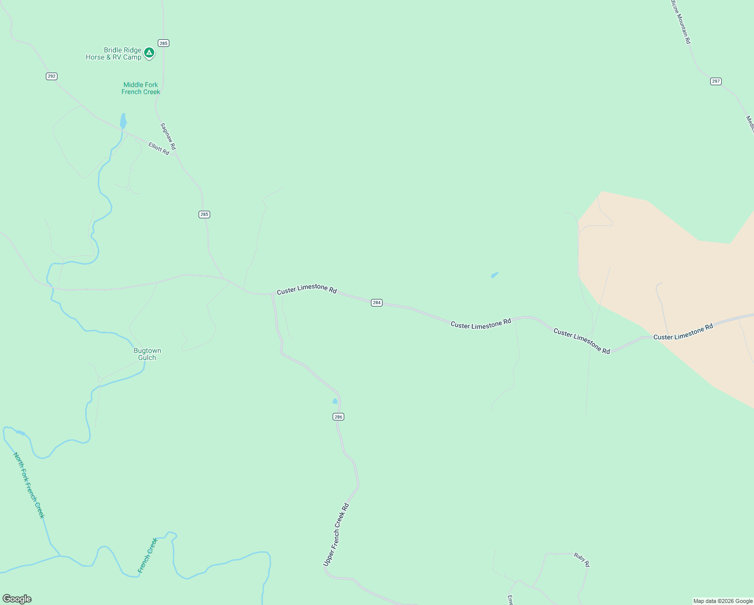 map of restaurants, bars, coffee shops, grocery stores, and more near 11246 Custer Limestone Road in Custer