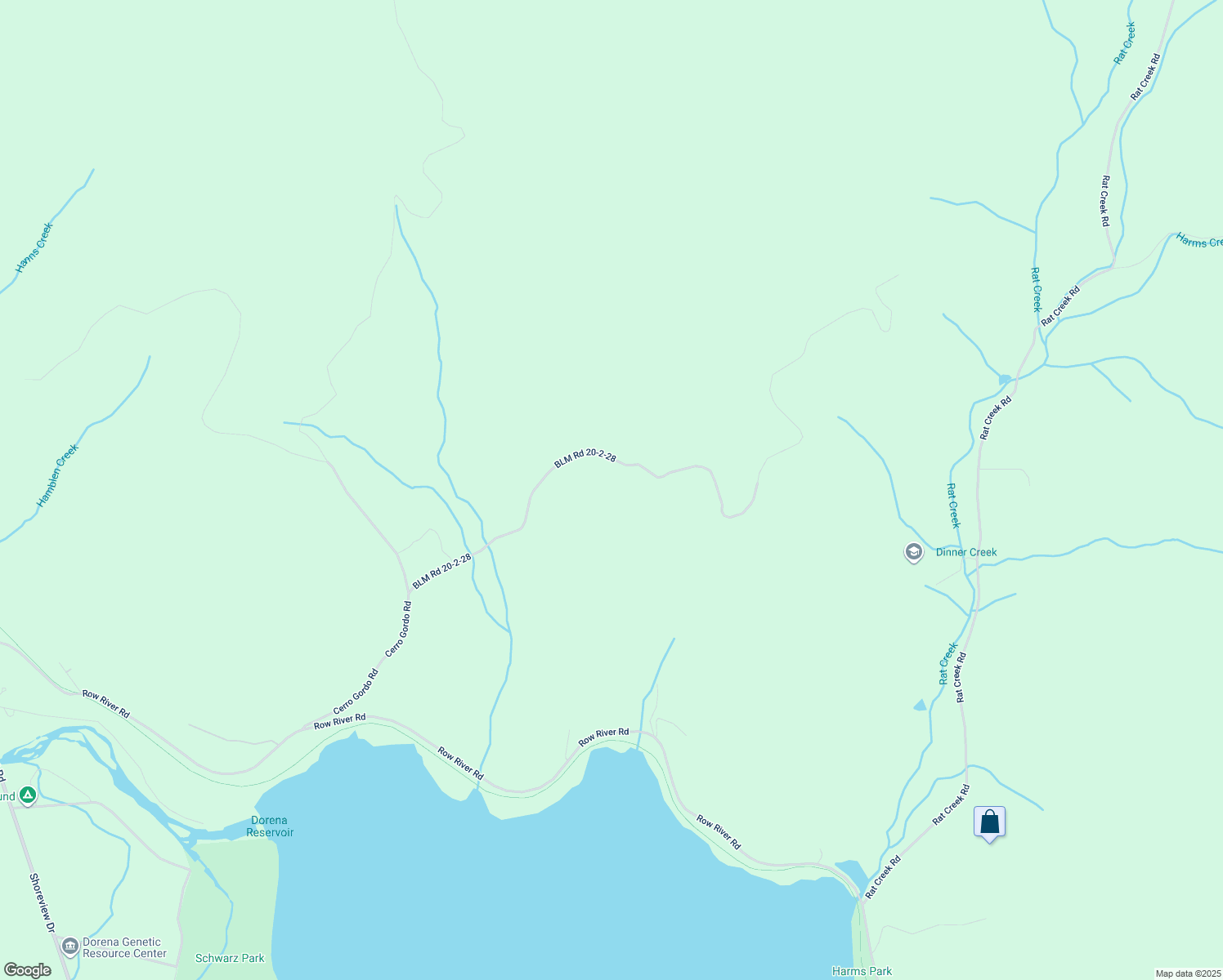 map of restaurants, bars, coffee shops, grocery stores, and more near 35710 BLM Rd 20-2-28 in Cottage Grove