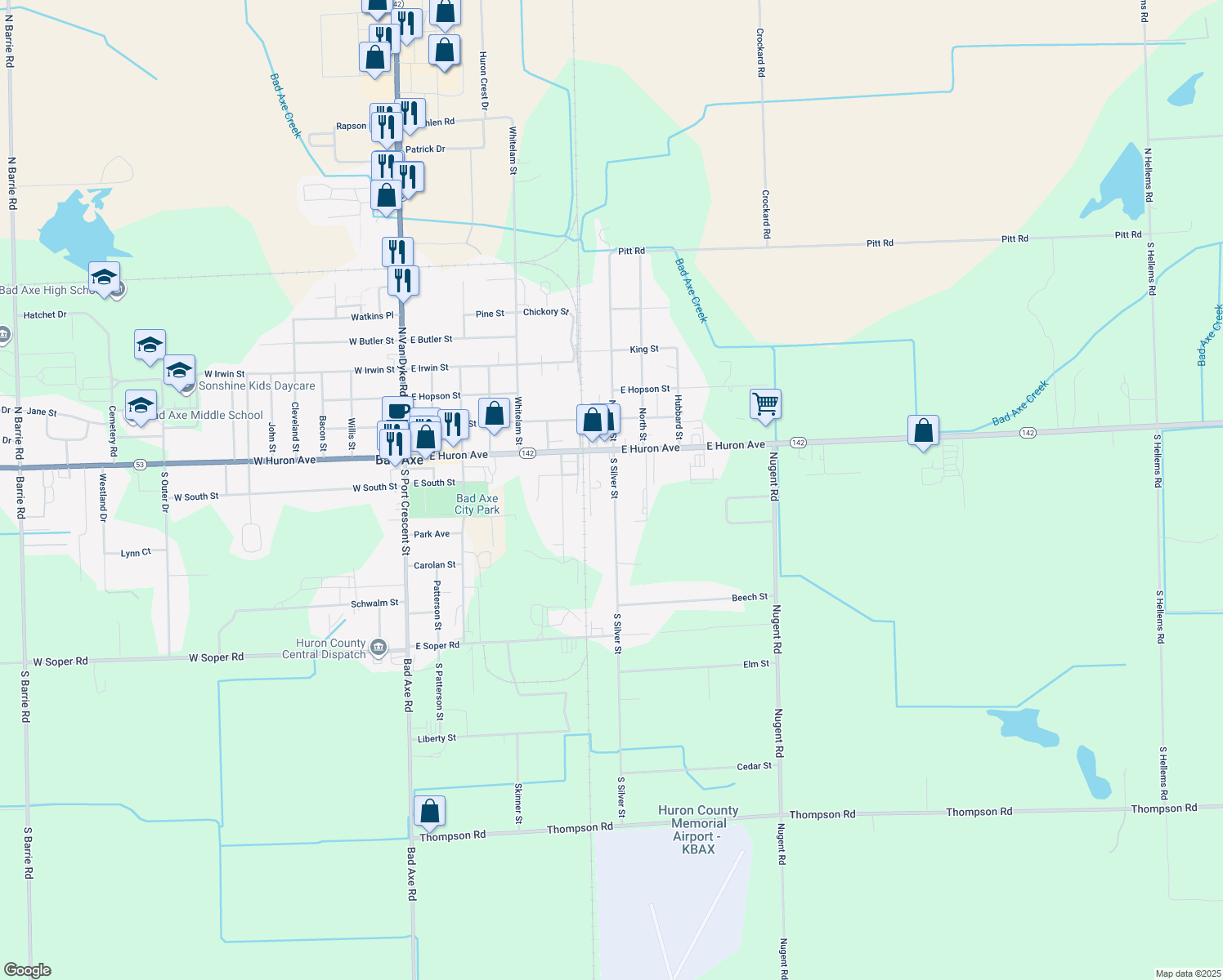 245 South Silver Street, Bad Axe MI Walk Score