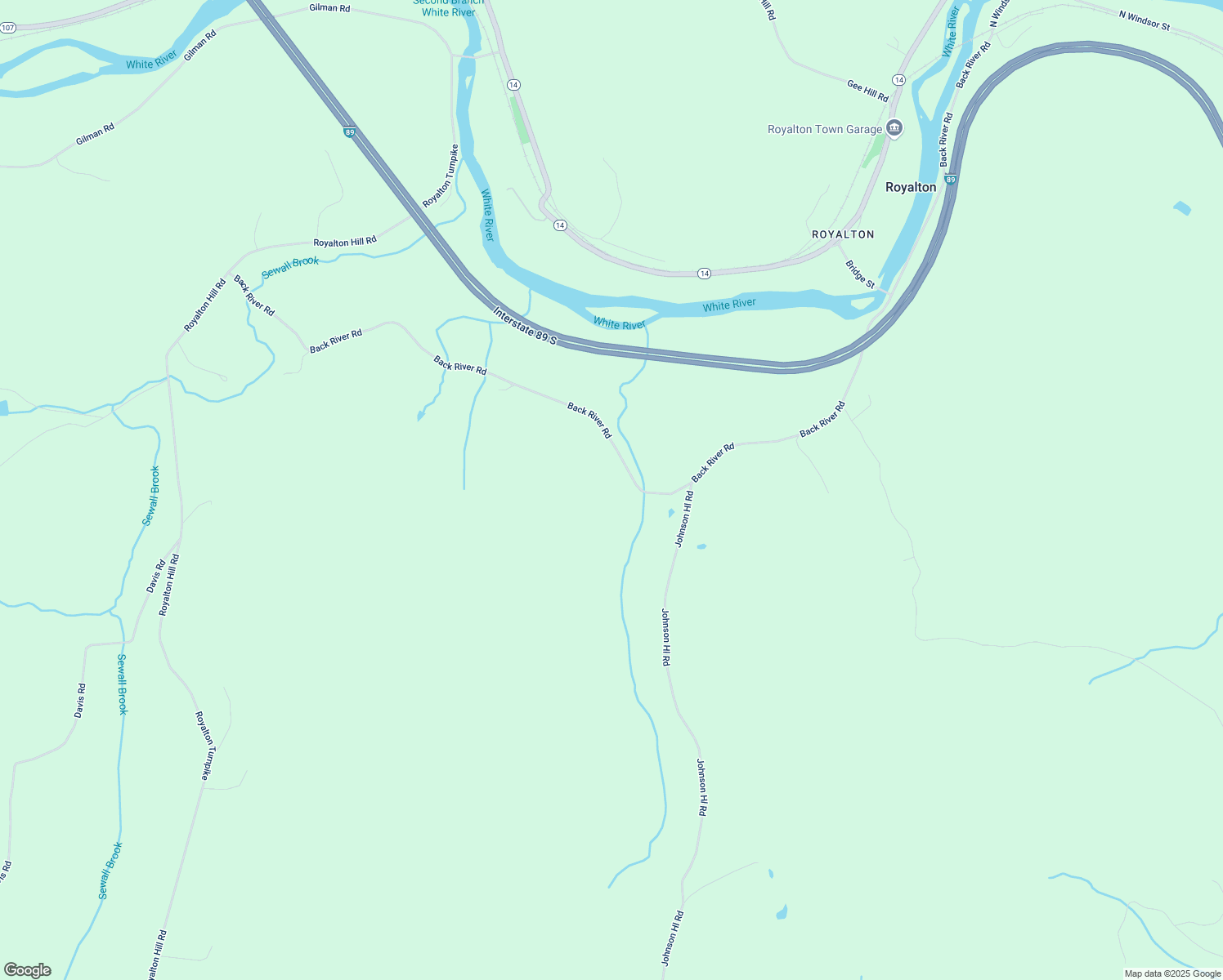 map of restaurants, bars, coffee shops, grocery stores, and more near 1715 Back River Road in Royalton