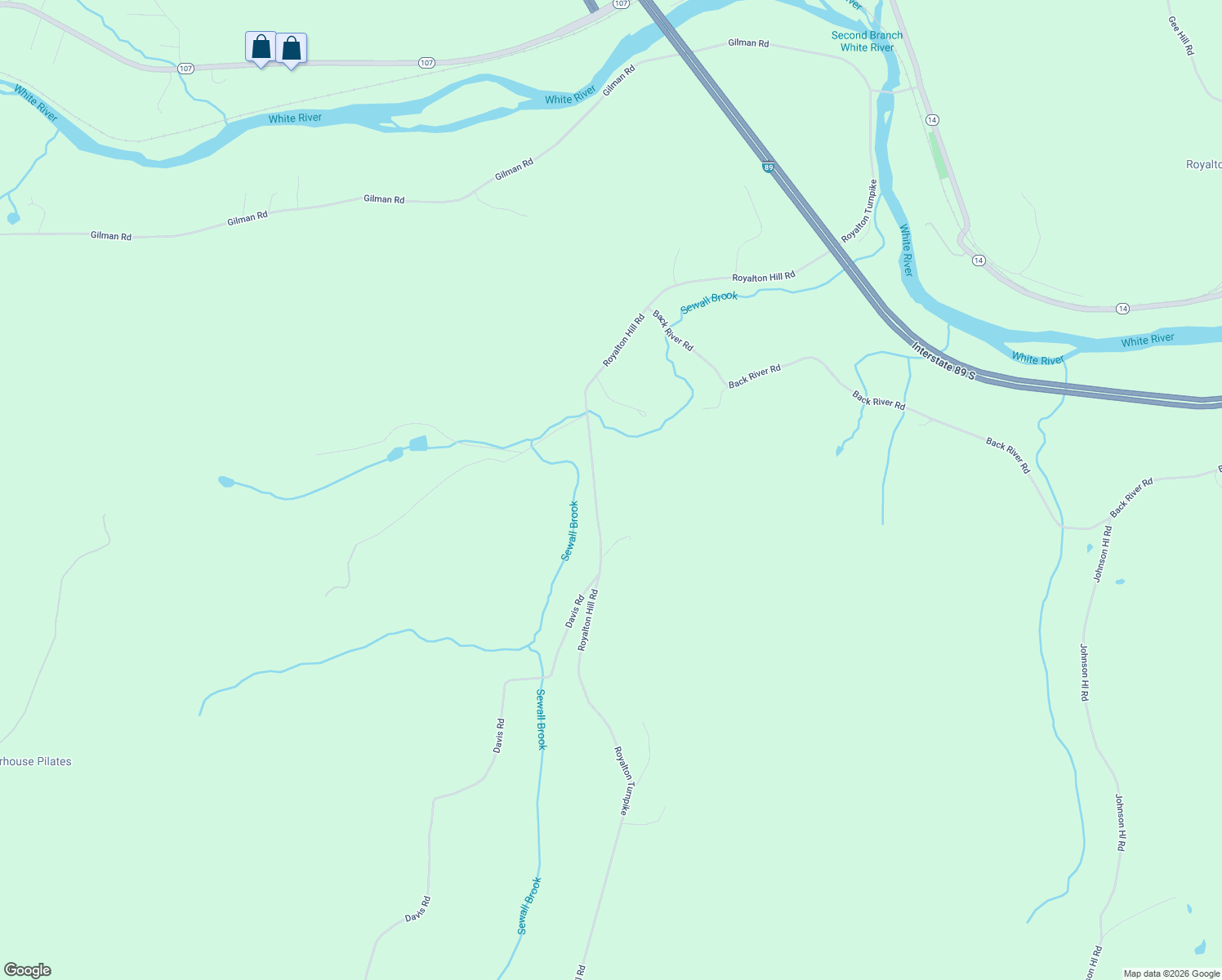 map of restaurants, bars, coffee shops, grocery stores, and more near 1661 Royalton Turnpike in Royalton